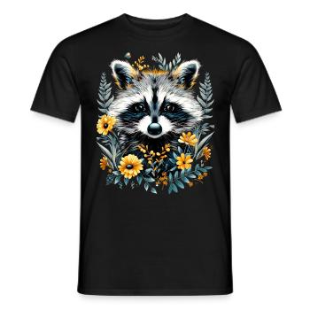 Raton laveur Cottagecore - T-shirt homme - noir - Devant - AI Model Male 178 light (178cm)