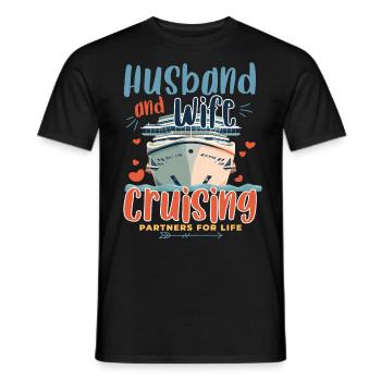 Mari Femme Partenaires de croisière pour la vie - T-shirt homme - noir - Devant - AI Model Male 178 light (178cm)