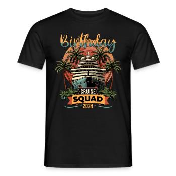 Escouade de croisière d’anniversaire 2024 - T-shirt homme - noir - Devant - AI Model Male 178 light (178cm)