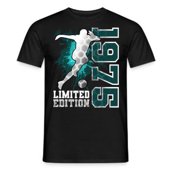 1975 Football Limited Edition Birthday - Men's T-Shirt - black - Front - AI Model Male 178 light (178cm)