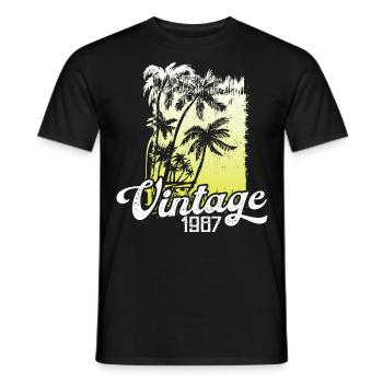 Diese Legende Wurde 1987 Geboren Geburtstag Retro - Männer T-Shirt - Schwarz - Vorne - AI Model Male 178 light (178cm)
