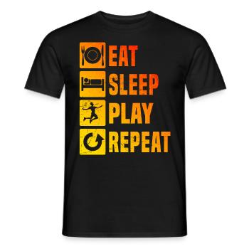 Badminton Badminton Joueurs Hommes Femmes Squash - T-shirt homme - noir - Devant - AI Model Male 178 light (178cm)