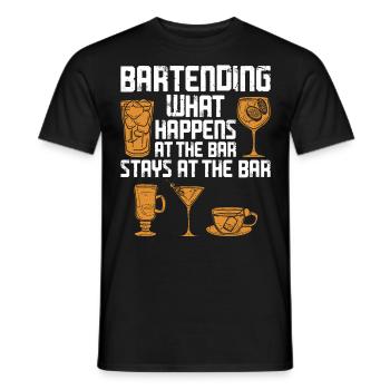 Bartender Mixologist Bartending - Männer T-Shirt - Schwarz - Vorne - AI Model Male 178 light (178cm)