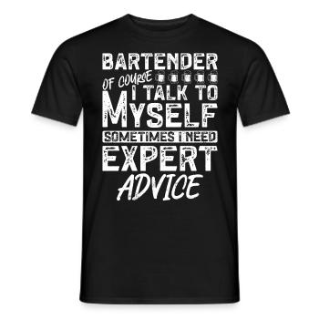 Barman Mixologue Barman De - T-shirt homme - noir - Devant - AI Model Male 178 light (178cm)