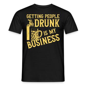 Bartender Mixologist Getting - Männer T-Shirt - Schwarz - Vorne - AI Model Male 178 light (178cm)