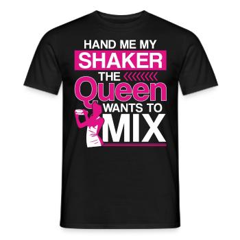 Bartender Mixologist Queen Hand Me - Männer T-Shirt - Schwarz - Vorne - AI Model Male 178 light (178cm)