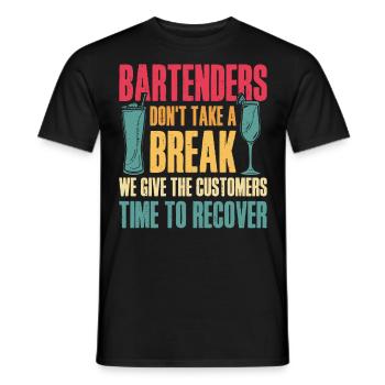 Bartender Mixologist Bartenders - Männer T-Shirt - Schwarz - Vorne - AI Model Male 178 light (178cm)