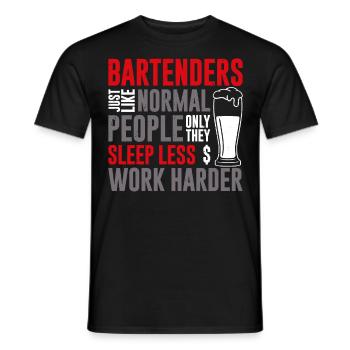 Bartender Mixologist Bartenders - Men's T-Shirt - black - Front - AI Model Male 178 light (178cm)