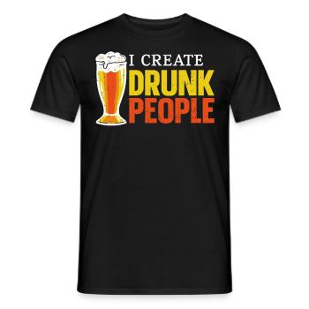 Barman Mixologue I Create - T-shirt homme - noir - Devant - AI Model Male 178 light (178cm)