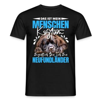 Newfie C’EST MON COSTUME HUMAIN JE SUIS UN - T-shirt homme - noir - Devant - AI Model Male 178 light (178cm)