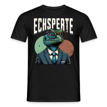 Echsperte Eidechse - Männer T-Shirt - Schwarz - Vorne - AI Model Male 178 light (178cm)