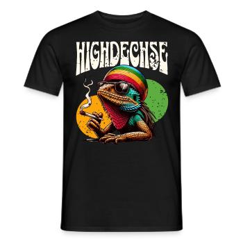Lézards hauts lézards Iguane Reptiles - T-shirt homme - noir - Devant - AI Model Male 178 light (178cm)