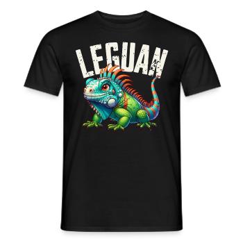 Leguan - Männer T-Shirt - Schwarz - Vorne - AI Model Male 178 light (178cm)