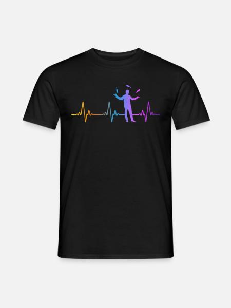 Bartender Mixologist Heartbeat - Männer T-Shirt - Schwarz