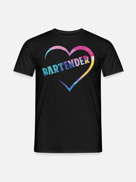 Bartender Mixologist Heart - Men's T-Shirt - black