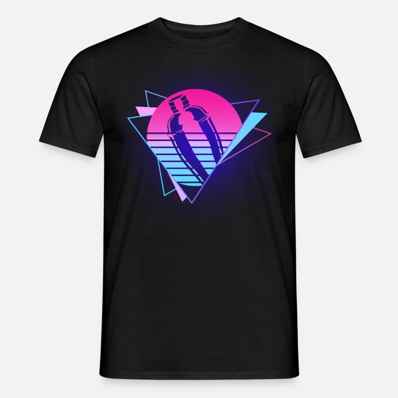 Bartender Mixologist 80's 90s - Männer T-Shirt - Schwarz