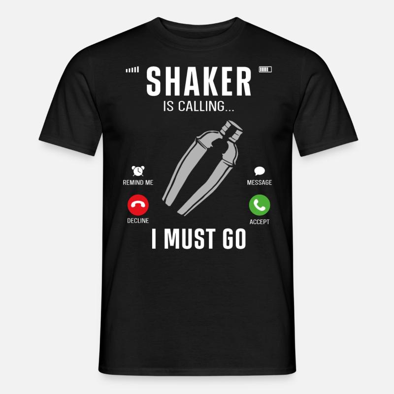 Bartender Mixologist Phone Display - Männer T-Shirt - Schwarz
