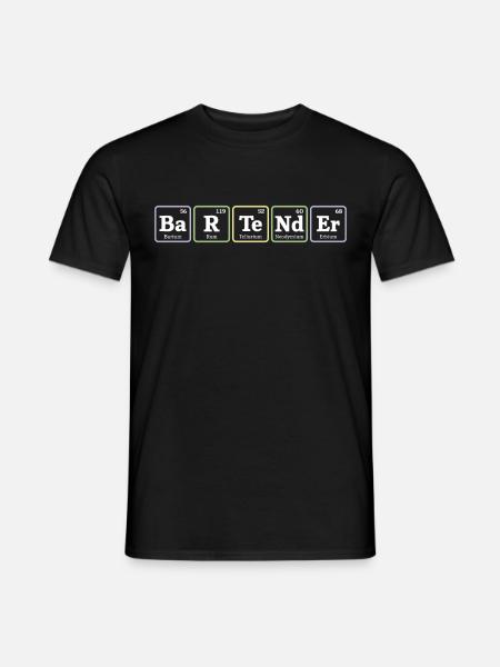 Bartender Mixologist Elements - Männer T-Shirt - Schwarz
