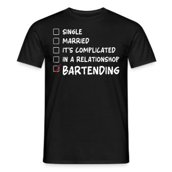 Bartender Mixologist Single - Männer T-Shirt - Schwarz - Vorne - AI Model Male 178 light (178cm)