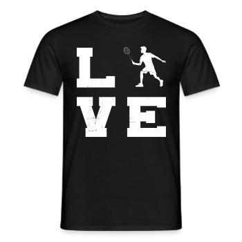 Herren Squash Damen Federball Badminton Badmintons - Männer T-Shirt - Schwarz - Vorne - AI Model Male 178 light (178cm)