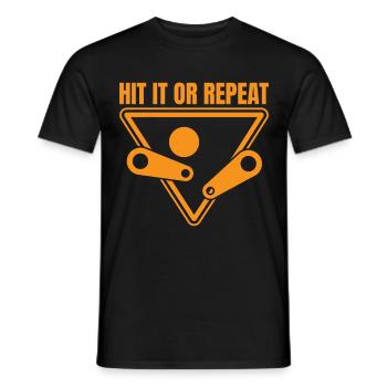 Hit It Or Repeat Pinball Machines GIft Ideas - Männer T-Shirt - Schwarz - Vorne - AI Model Male 178 light (178cm)