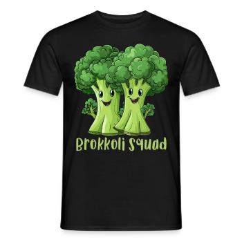 Escouade Brocoli - T-shirt homme - noir - Devant - AI Model Male 178 light (178cm)