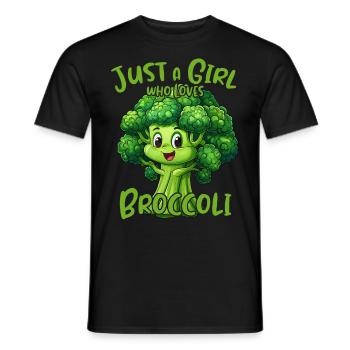 Juste une fille qui aime le brocoli - T-shirt homme - noir - Devant - AI Model Male 178 light (178cm)