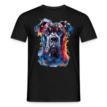 Colorful Cane Corso - Men's T-Shirt - black - Front - AI Model Male 178 light (178cm)