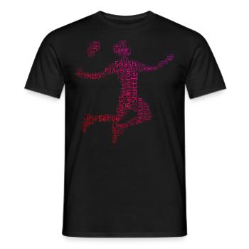Badminton Badminton Badminton Players Women - Men's T-Shirt - black - Front - AI Model Male 178 light (178cm)
