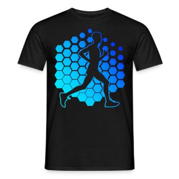 Herren Fitness Joggen Jogging Running Damen - Männer T-Shirt - Schwarz - Vorne - AI Model Male 178 light (178cm)