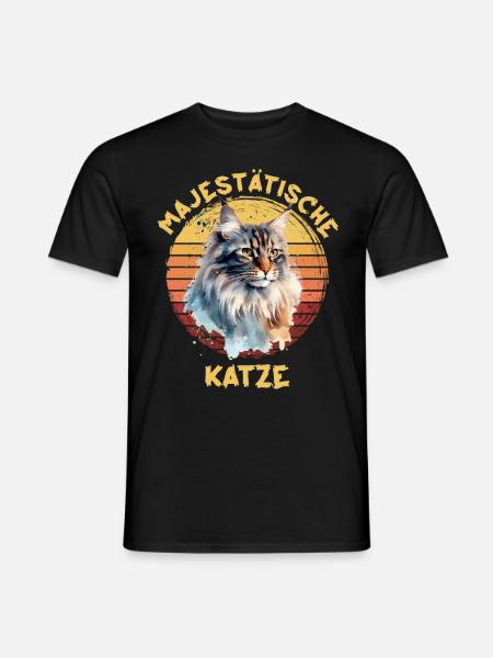 Maine Coon MAJESTIC CAT Maine Coon - Men's T-Shirt - black