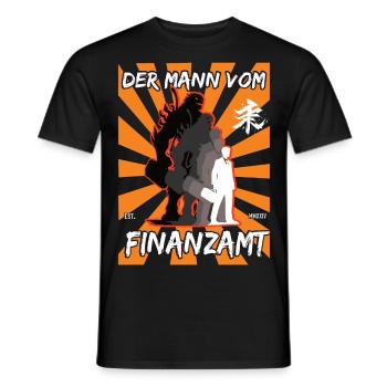 Der Mann vom Finanzamt - Finanzbeamten Design - Männer T-Shirt - Schwarz - Vorne - AI Model Male 178 light (178cm)