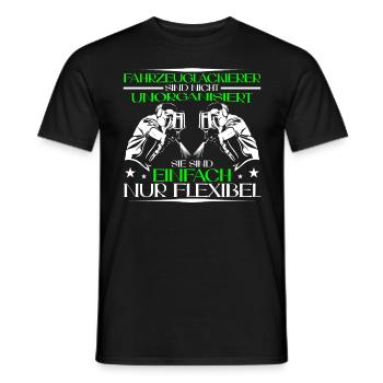 Vehicle painters are flexible painters - Men's T-Shirt - black - Front - AI Model Male 178 light (178cm)