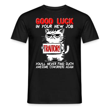 Job Change New Job Farewell Farewell Gift - Men's T-Shirt - black - Front - AI Model Male 178 light (178cm)