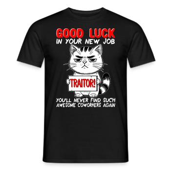 Job Change New Job Farewell Farewell Gift - Men's T-Shirt - black - Front - AI Model Male 178 light (178cm)