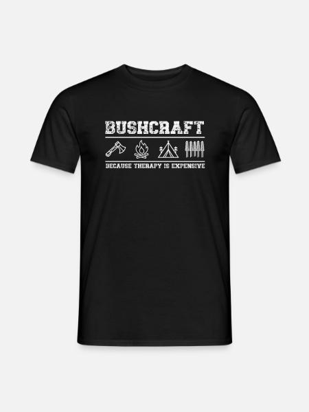 Bushcraft Because therapy is expensive - Men's T-Shirt - black