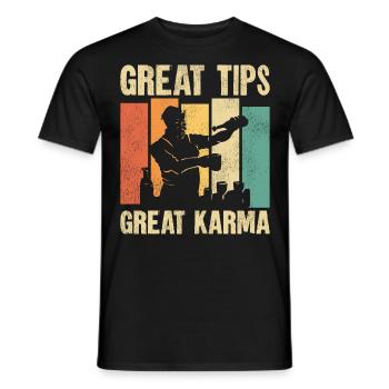 Barman Mixologue Bons plans - T-shirt homme - noir - Devant - AI Model Male 178 light (178cm)