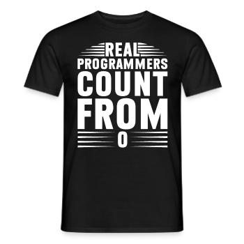 Programmer Computer Scientist Computer Nerd Gift - Men's T-Shirt - black - Front - AI Model Male 178 light (178cm)