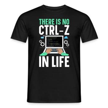 Programmer Computer Scientist Computer Nerd Gift - Men's T-Shirt - black - Front - AI Model Male 178 light (178cm)