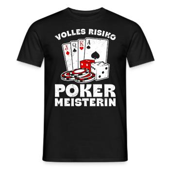 Poker Player POKER CHAMPION Poker Women - Men's T-Shirt - black - Front - AI Model Male 178 light (178cm)