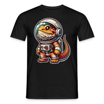 Bartagame Bartagamen Astronaut - Männer T-Shirt - Schwarz - Vorne - AI Model Male 178 light (178cm)