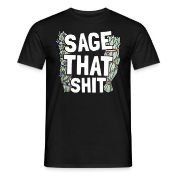 Smudging Smudge Encens de guérison spirituelle - T-shirt homme - noir - Devant - AI Model Male 178 light (178cm)