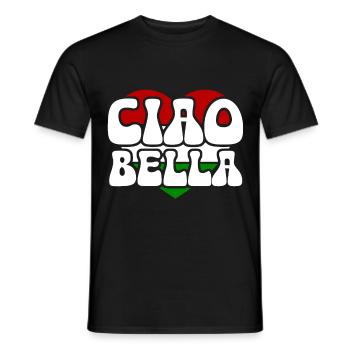 Ciao Bella - Men's T-Shirt - black - Front - AI Model Male 178 light (178cm)