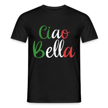 Ciao Bella - T-shirt homme - noir - Devant - AI Model Male 178 light (178cm)