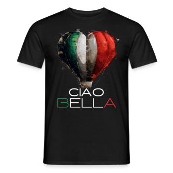 Ciao Bella - Men's T-Shirt - black - Front - AI Model Male 178 light (178cm)