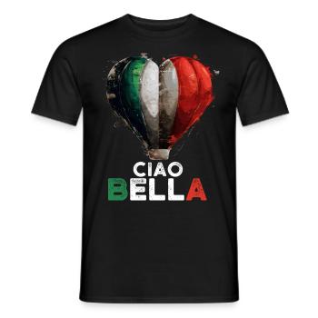 Ciao Bella - Men's T-Shirt - black - Front - AI Model Male 178 light (178cm)