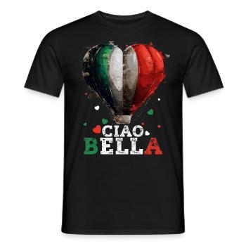 Ciao Bella - Männer T-Shirt - Schwarz - Vorne - AI Model Male 178 light (178cm)