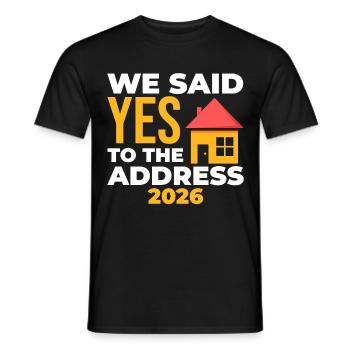 Nous avons dit oui à l’adresse 2026 - T-shirt homme - noir - Devant - AI Model Male 178 light (178cm)