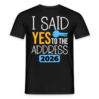J’ai dit oui à l’adresse 2026 - T-shirt homme - noir - Devant - AI Model Male 178 light (178cm)