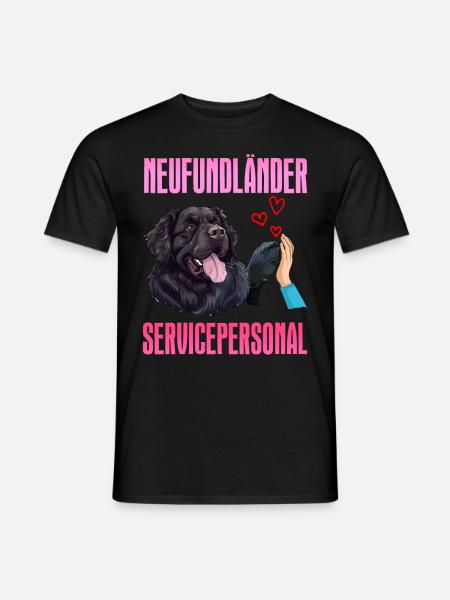 Newfie Owner NEWFOUNDLAND SERVICE STAFF - Men's T-Shirt - black